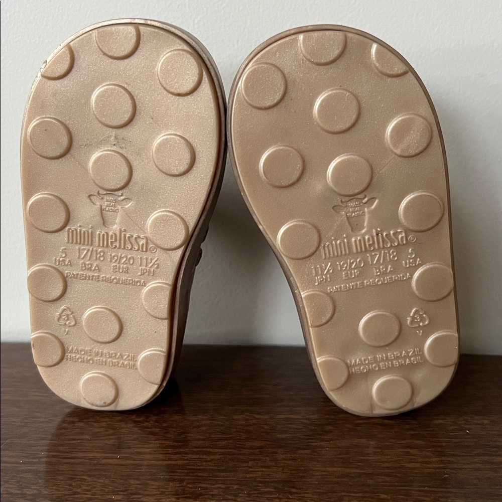 Mini Melissa Metallic Gold/Bronze Sneakers Size 5 Toddler - Picture 10 of 12